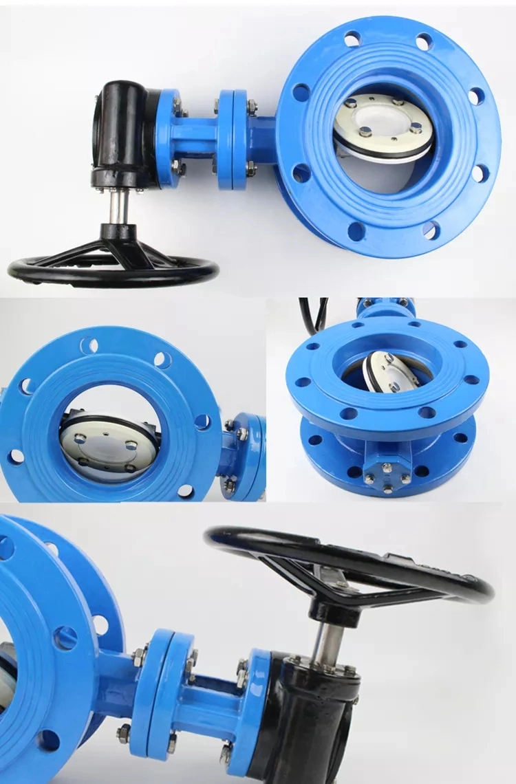 Corrosion Resistance Ductile Cast Ironconcentric Double Flange Butterfly Valve