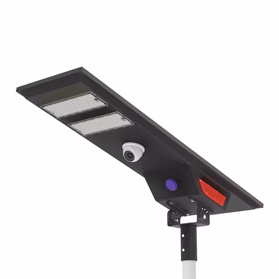 Встроенная уличная светодиодная лампа мощностью 80 Вт, солнечная камера наблюдения, уличный фонарь с литиевой батареей.